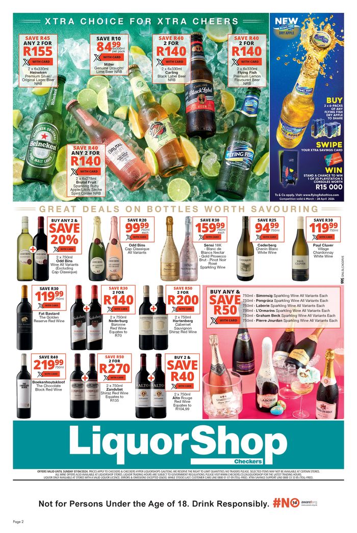 Checkers Liquor Shop catalogue in Cape Town | sale | 2024/03/25 - 2024/04/07