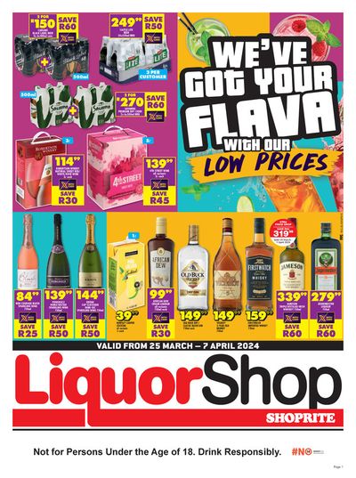 Shoprite LiquorShop catalogue in Welkom | Shoprite LiquorShop weekly specials 25 March - 07 April | 2024/03/25 - 2024/04/07