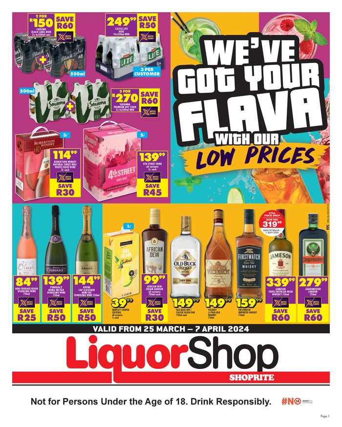 Shoprite LiquorShop catalogue in Katlehong | Shoprite LiquorShop weekly specials 25 March - 07 April | 2024/03/25 - 2024/04/07