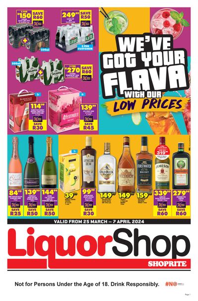 Shoprite LiquorShop catalogue in Mdantsane | Shoprite LiquorShop weekly specials 25 March - 07 April | 2024/03/25 - 2024/04/07