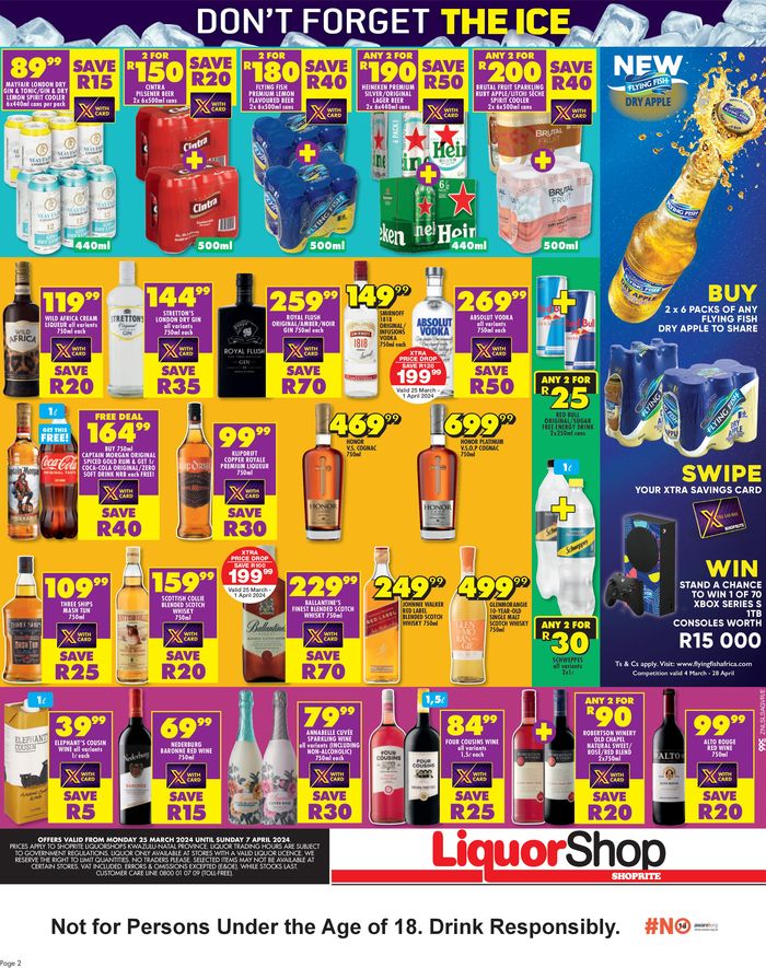 Shoprite LiquorShop catalogue in Volksrust | Shoprite LiquorShop weekly specials 25 March - 07 April | 2024/03/25 - 2024/04/07