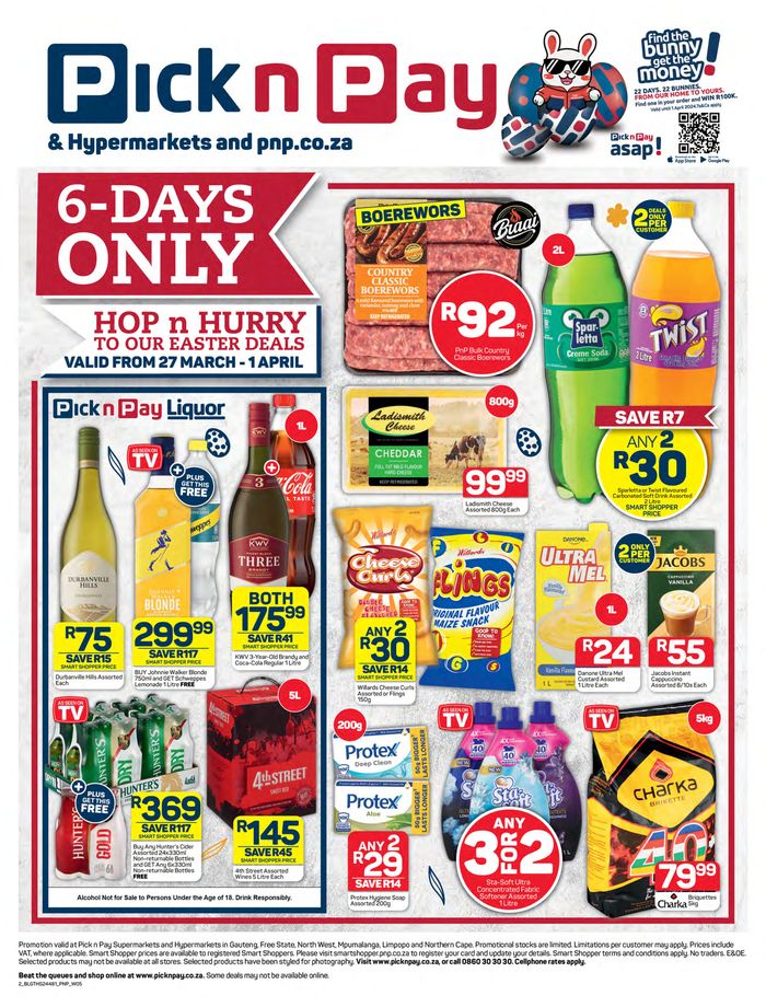 Pick n Pay catalogue in Vanderbijlpark | Pick n Pay weekly specials 27 March - 01 April | 2024/03/27 - 2024/04/01