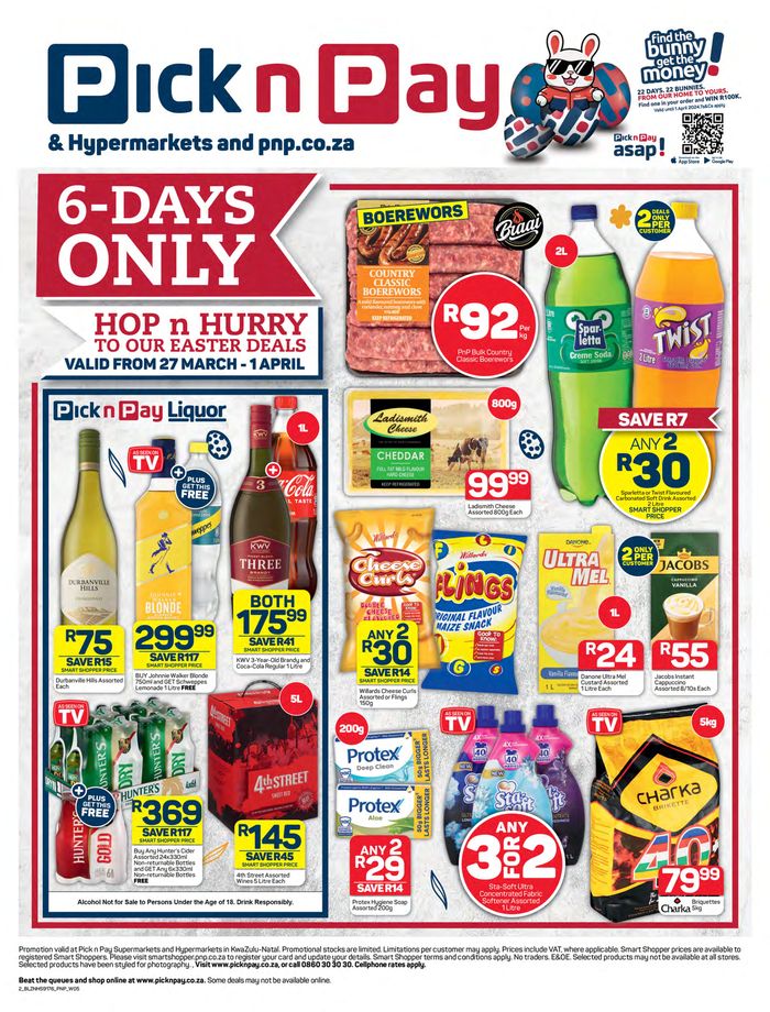 Pick n Pay catalogue in Pietermaritzburg | Pick n Pay weekly specials 27 March - 01 April | 2024/03/27 - 2024/04/01