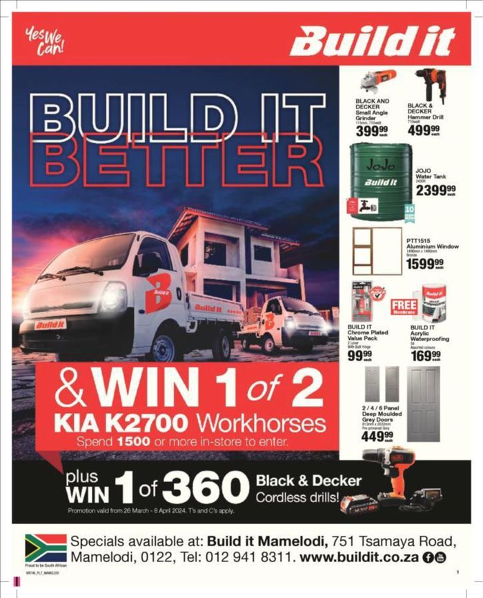 Build It catalogue in Pretoria | Build It Specials Until 08 April | 2024/03/27 - 2024/04/08