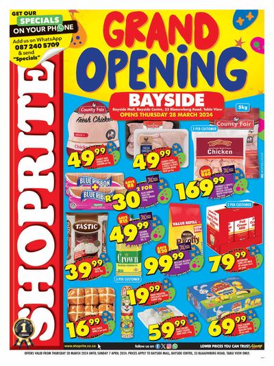 Shoprite catalogue in Bellville | Shoprite weekly specials | 2024/03/28 - 2024/04/07