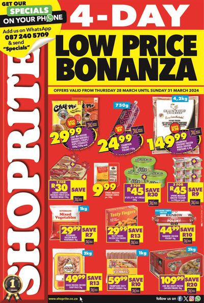 Shoprite catalogue in Durban | Shoprite weekly specials | 2024/03/28 - 2024/03/31