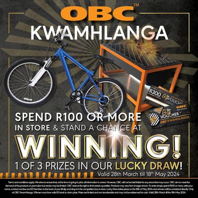 OBC Meat & Chicken catalogue in KwaMashu | OBC Meat & Chicken weekly specials | 2024/04/03 - 2024/05/18