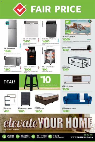 Home & Furniture offers in Kroonstad | sale in Fair Price | 2024/04/04 - 2024/04/30