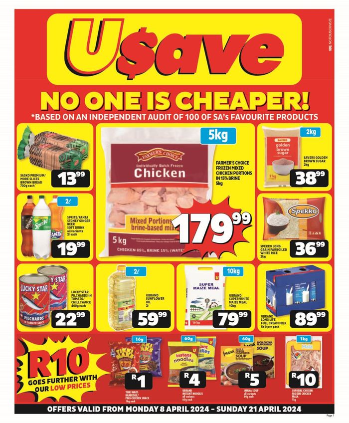 Usave catalogue in Jagersfontein | Usave weekly specials | 2024/04/08 - 2024/04/21