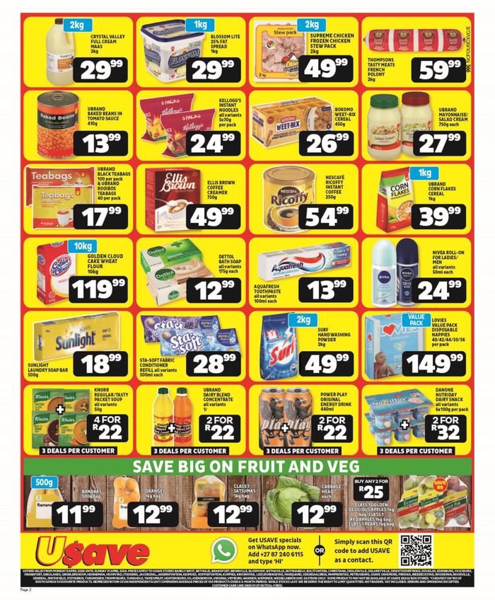 Usave catalogue in Welkom | Usave weekly specials | 2024/04/08 - 2024/04/21