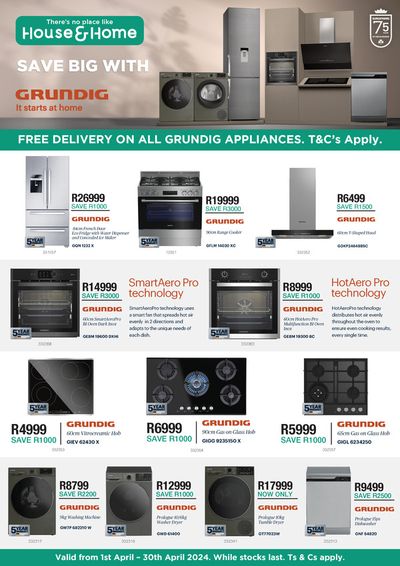 House & Home catalogue in Port Elizabeth | Save Big With Grunding | 2024/04/09 - 2024/04/30