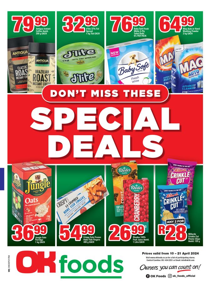 OK Foods catalogue in Kimberley | OK Foods weekly specials 10 - 21 April | 2024/04/10 - 2024/04/21