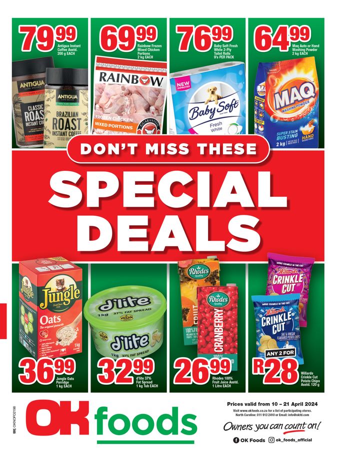 OK Foods catalogue in Pretoria | OK Foods weekly specials 10 - 21 April | 2024/04/10 - 2024/04/21