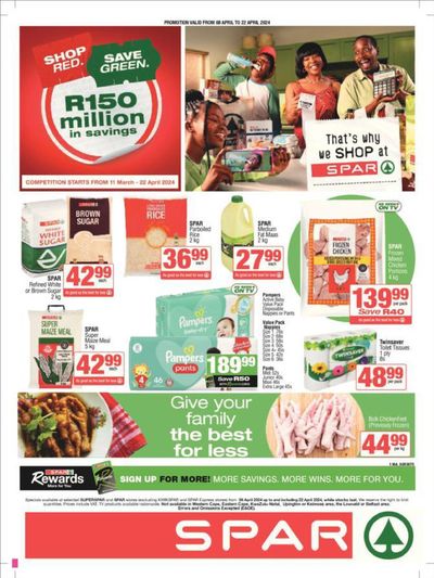 Groceries offers in Bloemfontein | Store Specials Until 22 April 2024 in Spar | 2024/04/09 - 2024/04/22
