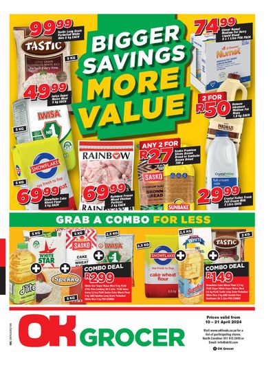 Groceries offers in Emalahleni | OK Grocer weekly specials 10 - 21 April in OK Grocer | 2024/04/10 - 2024/04/21