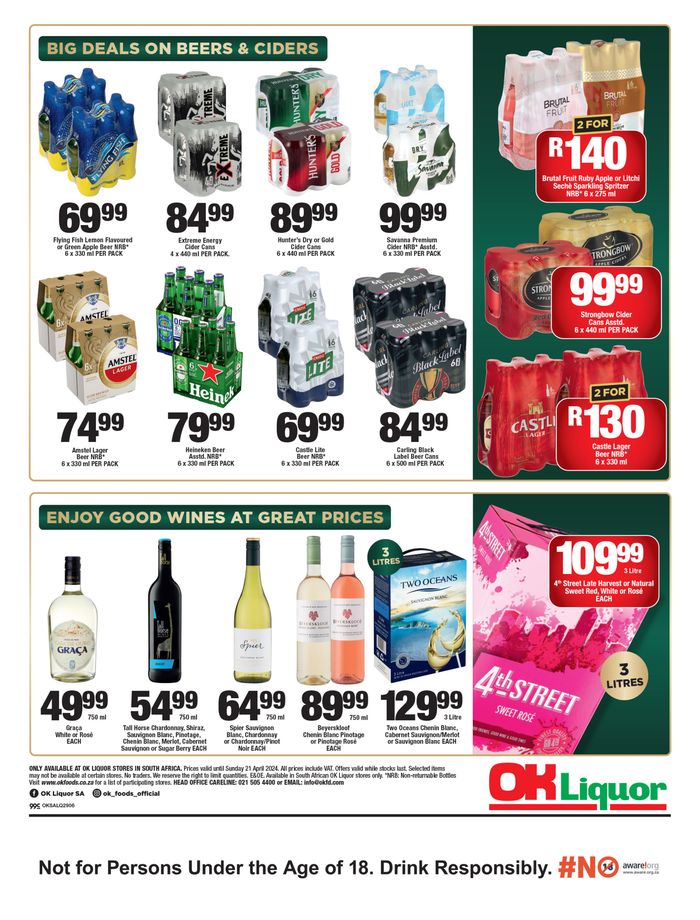 OK Liquor catalogue in Secunda | OK Liquor weekly specials 10 - 21 April | 2024/04/10 - 2024/04/21