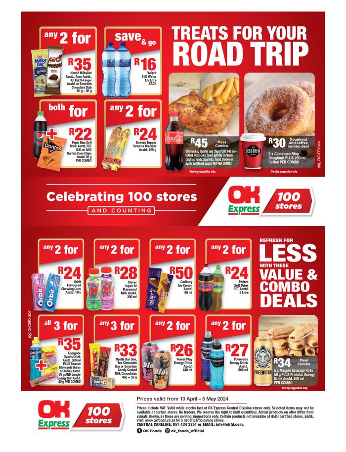 OK Express catalogue in Vrede | Ok Express weekly specials 10 April - 05 May | 2024/04/10 - 2024/05/05