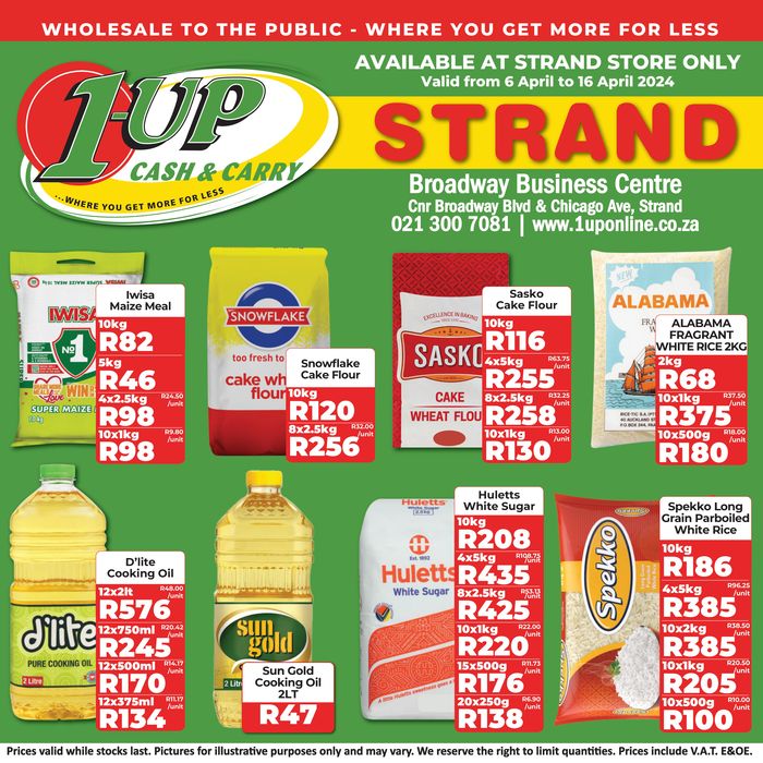 1UP catalogue | 1UP weekly specials Until 16 April 2024 | 2024/04/11 - 2024/04/16