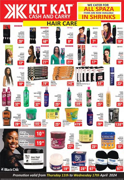 KitKat Cash and Carry catalogue in Daveyton | KitKat Cash and Carry Hair Care 11 - 17 April | 2024/04/11 - 2024/04/17