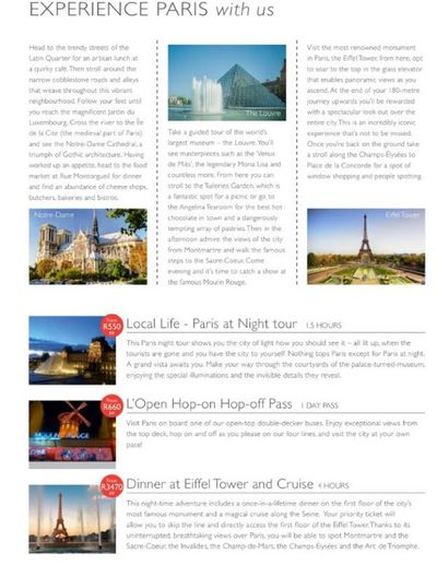 Travel offers in Atteridgeville | Europe in Flight Centre | 2024/04/11 - 2024/05/31