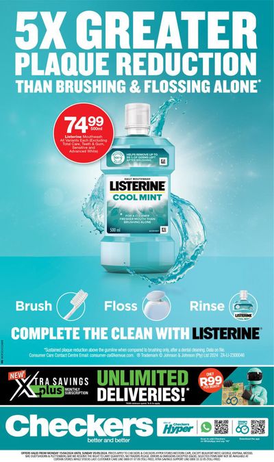 Checkers Hyper catalogue in Cape Town | Checkers Listerine Promotion 15 April - 5 May | 2024/04/15 - 2024/05/05