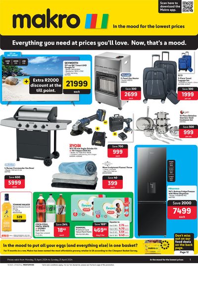 Electronics & Home Appliances offers in Cape Town | General Merchandise in Makro | 2024/04/15 - 2024/04/21