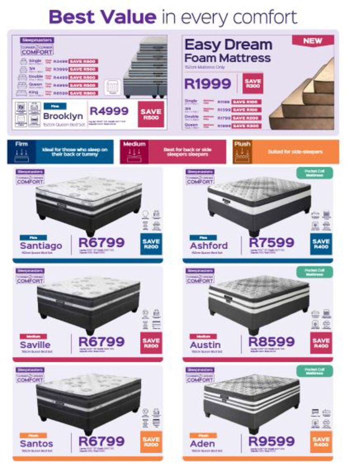 Sleepmasters catalogue in Bloemfontein | sale | 2024/04/15 - 2024/05/19
