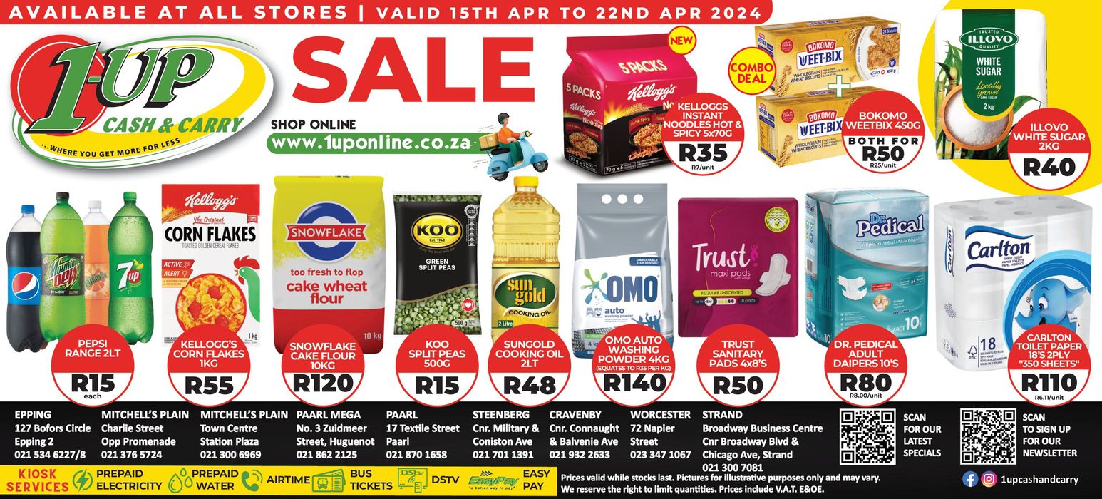 1UP catalogue in Cape Town | sale | 2024/04/15 - 2024/04/22