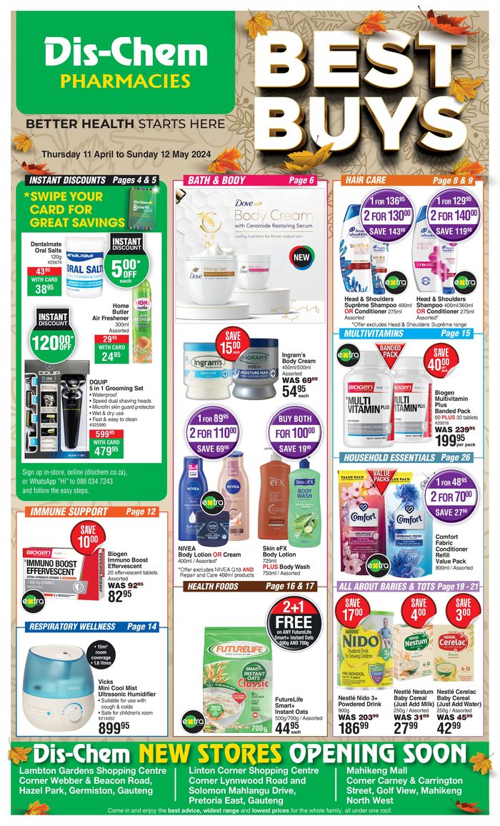 Dis-Chem catalogue in Bellville | sale | 2024/04/15 - 2024/05/12