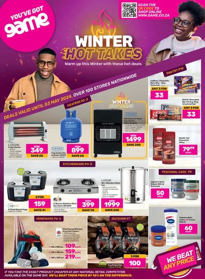 Electronics & Home Appliances offers in Johannesburg | Game - Winter Hot Takes in Game | 2024/04/16 - 2024/05/03