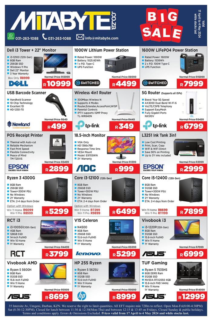 Mitabyte catalogue in Durban | sale | 2024/04/17 - 2024/05/04