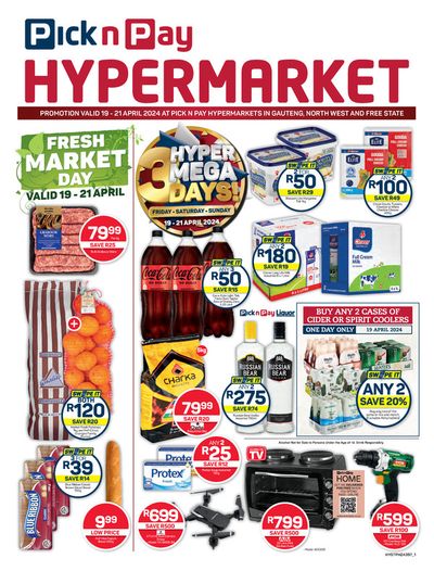 Groceries offers in Sandton | Pick n Pay Hypermarket weekly specials in Pick n Pay Hypermarket | 2024/04/18 - 2024/04/21