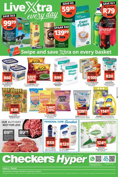 Checkers Hyper catalogue in Bloemfontein | Checkers Hyper Xtra Besparings 18 April - 21 April | 2024/04/18 - 2024/04/21