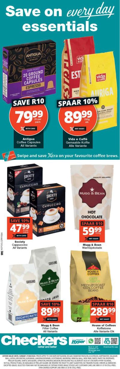 Checkers Hyper catalogue in Bloemfontein | Checkers Coffee Promotion 18 April - 21 April | 2024/04/18 - 2024/04/21