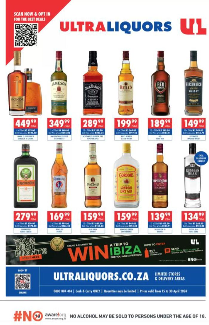 Ultra Liquors catalogue in Bloemfontein | sale | 2024/04/18 - 2024/04/30