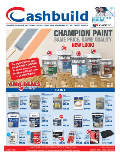 DIY & Garden offers in Musina | Cashbuild weekly specials until 19 May 2024 in Cashbuild | 2024/04/19 - 2024/05/19