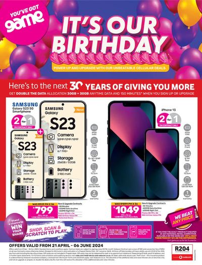 Electronics & Home Appliances offers in Johannesburg | Leaflets Game Until 06 June 2024 in Game | 2024/04/22 - 2024/06/06