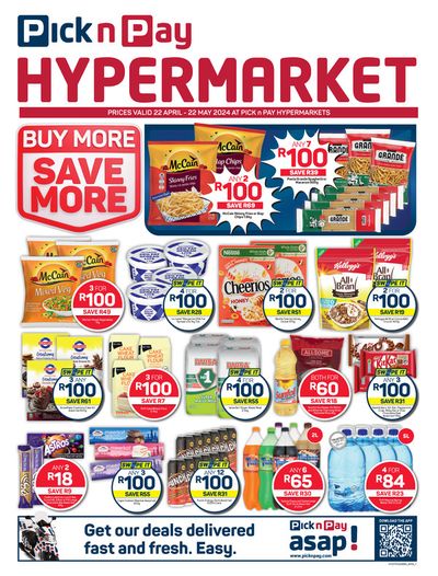 Groceries offers in Grabouw | Pick n Pay Hypermarket weekly specials 22 April - 22 May in Pick n Pay Hypermarket | 2024/04/22 - 2024/05/22