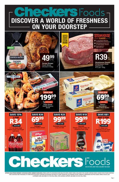 Checkers catalogue in Pinetown | Checkers weekly specials 22 April - 05 May | 2024/04/22 - 2024/05/05