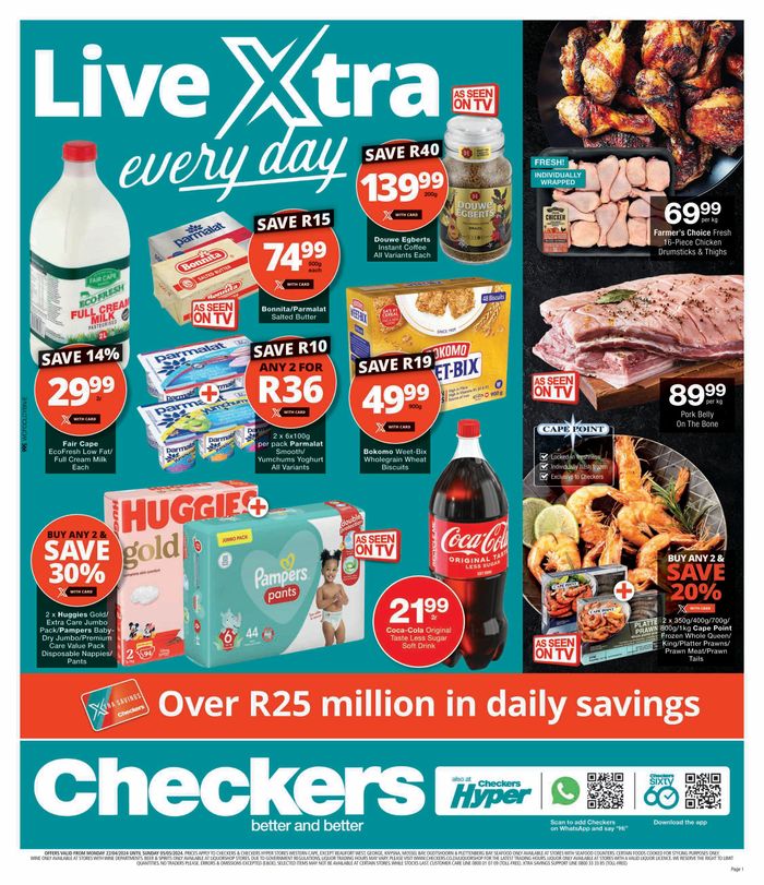 Checkers catalogue in Paarl | Checkers April Month-End Promotion WC 22 April - 5 May | 2024/04/22 - 2024/05/05
