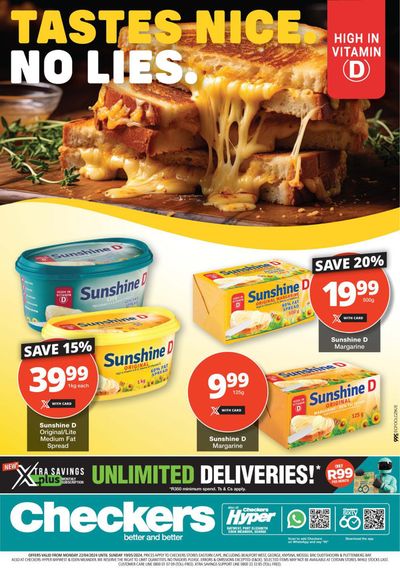 Checkers catalogue in Jeffreys Bay | Checkers Sunshine D Promotion 22 April - 19 May | 2024/04/22 - 2024/05/19