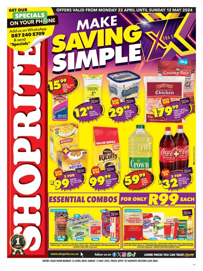 Shoprite catalogue in Bellville | Shoprite Xtra Savings Western Cape 22 April - 12 May | 2024/04/22 - 2024/05/12