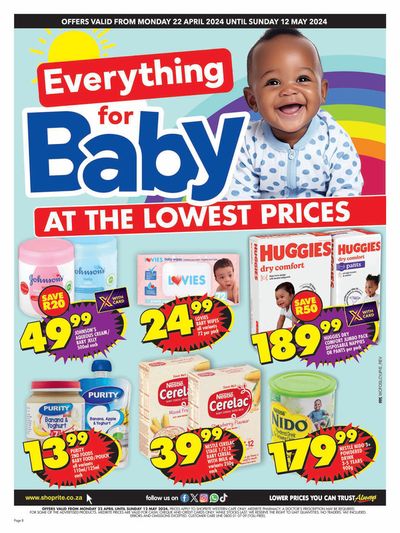 Shoprite catalogue in Bellville | Shoprite Baby Savings Western Cape 22 April - 12 May | 2024/04/22 - 2024/05/12