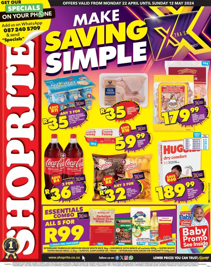 Shoprite catalogue in Port Elizabeth | Shoprite Xtra Savings Eastern Cape 22 April - 12 May | 2024/04/22 - 2024/05/12