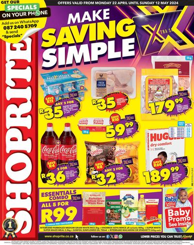 Shoprite catalogue in East London | Shoprite Xtra Savings Eastern Cape 22 April - 12 May | 2024/04/22 - 2024/05/12