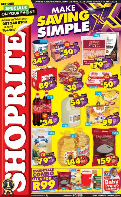 Shoprite catalogue in Ixopo | Shoprite Xtra Savings KwaZulu-Natal 22 April - 12 May | 2024/04/22 - 2024/05/12