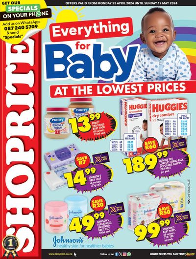 Shoprite catalogue in Middelburg (Mpumalanga) | Shoprite Baby Savings Gauteng 22 April - 12 May | 2024/04/22 - 2024/05/12