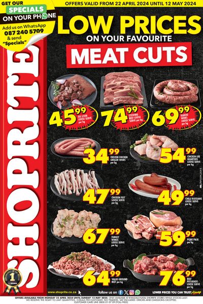 Shoprite catalogue in Isipingo | Shoprite weekly specials | 2024/04/22 - 2024/05/12