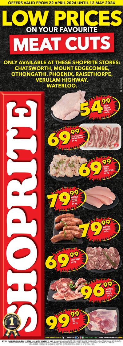 Groceries offers in Mount Frere | Shoprite weekly specials 22 April - 12 May in Shoprite | 2024/04/22 - 2024/05/12