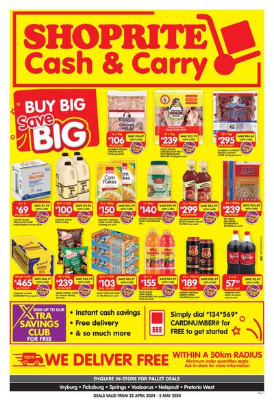 Shoprite catalogue in Roodepoort | Shoprite weekly specials | 2024/04/22 - 2024/05/05